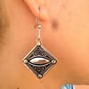Square Hoop Earrings | Handmade Silver 925 with Amazigh and Berber Tribal Flair | Zoos Jewelry Discount