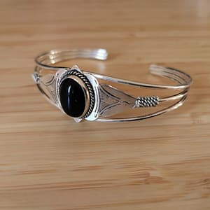 Silver Moroccan Cuff Bracelet | Amazigh and Berber Tribal Elegance | Zoos Jewelry Discount