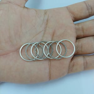 Handmade Silver Twist Ring | Boho Elegance in 925 Silver | Zoos Jewelry