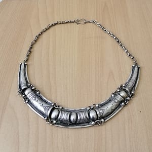 Ebony Tuareg Silver Necklace: Embrace the Timeless Beauty of Amazigh and Moroccan Heritage