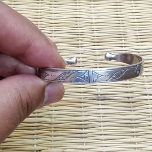 Handmade Silver Cuff Bracelet: A Tribute to Berber Heritage Beauty