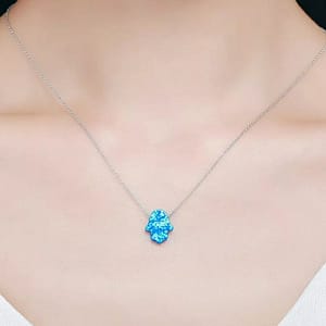 Discover Serenity with our Blue Hamsa Necklace | Buy Now for Spiritual Elegance