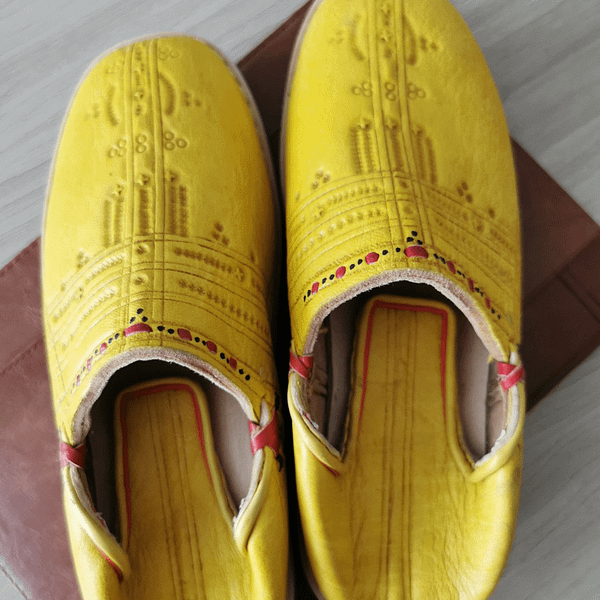 Mens Babouche Slippers | Moroccan leather slippers | Idoukan