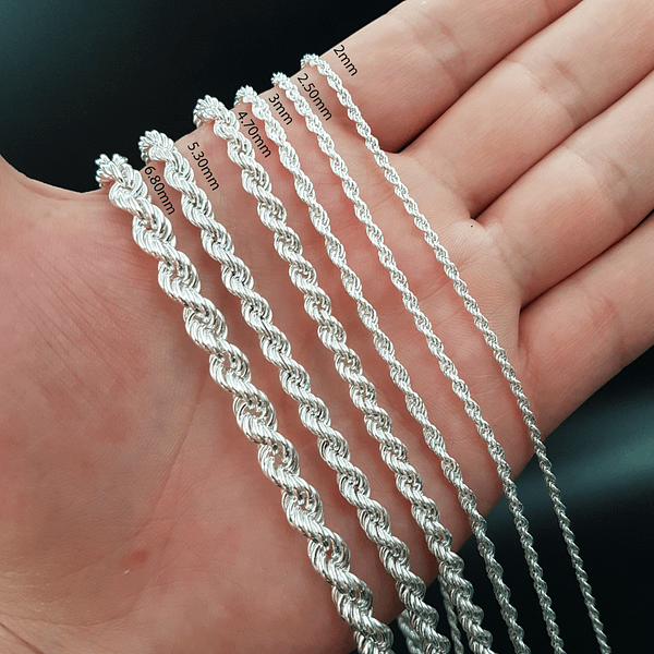 Sparkle in Style with Our Silver Rope Chain - Buy Now!