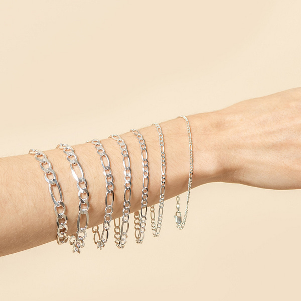 Elevate Your Style with a Timeless Silver Figaro Chain Bracelet | Shop Now!
