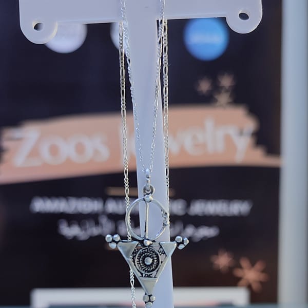 Silver Fibula Necklace | Amazigh and Berber Tribal Elegance & Beauty | Zoos Jewelry