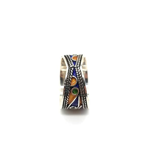 Handmade Enamel Colorful Rings: Celebrate Moroccan Berber Jewelry and Tribal Traditions